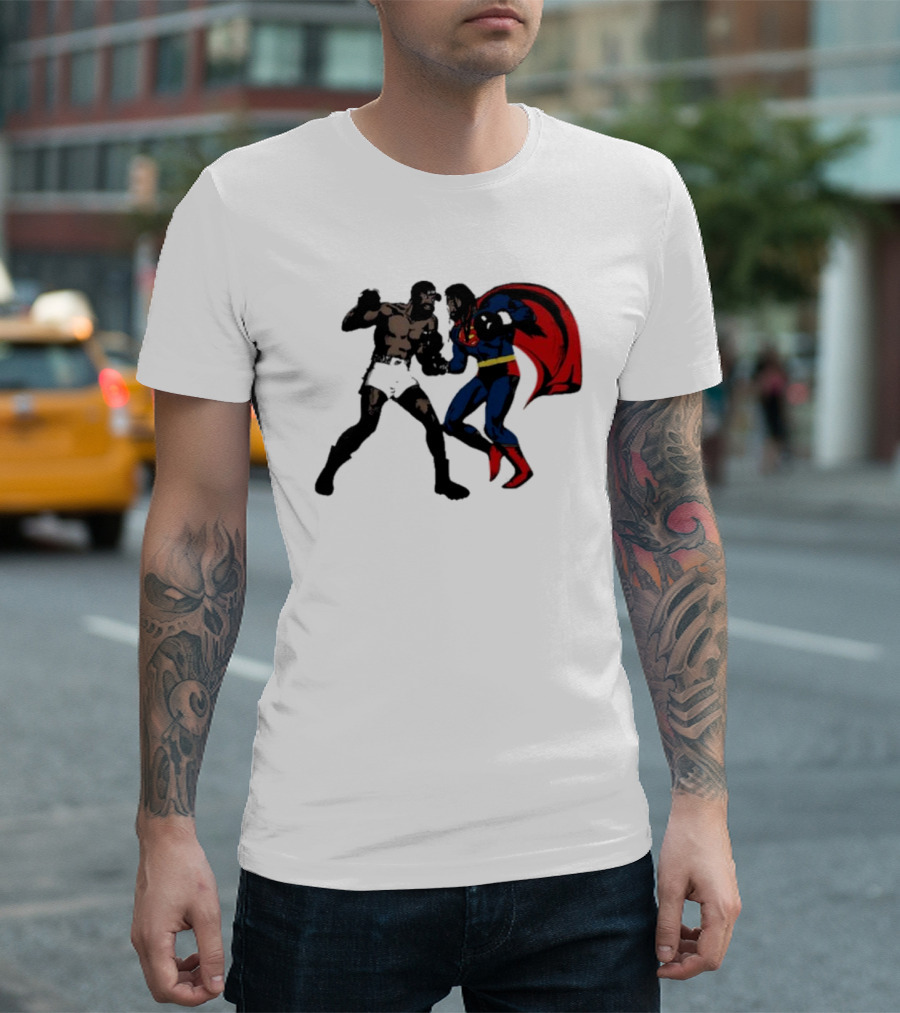 Superman Vs Muhammad Ali Iconic Showdown Classic Battle T-Shirt