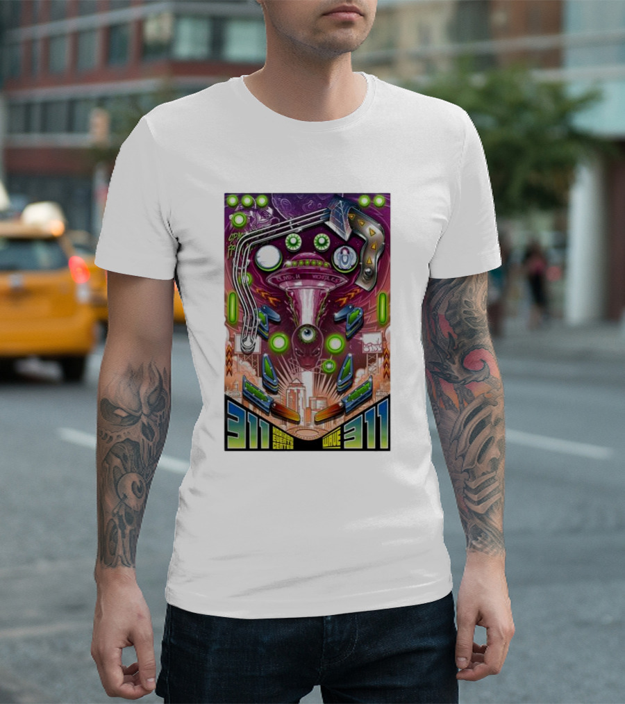 311 Playing In Wichita Hartman Events Center Wave T-Shirt