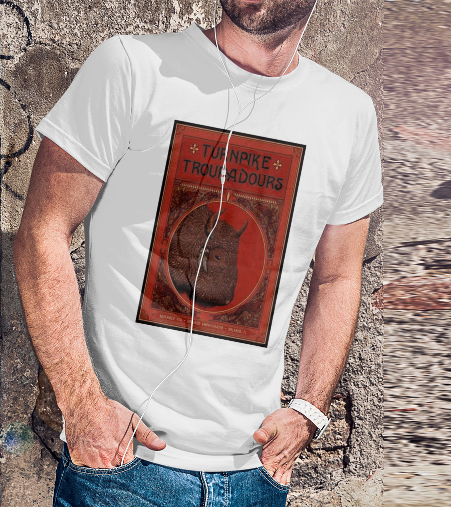 Turnpike Troubadours November 11th Orlando Amphitheater Orlando FL Buffalo Head T-Shirt