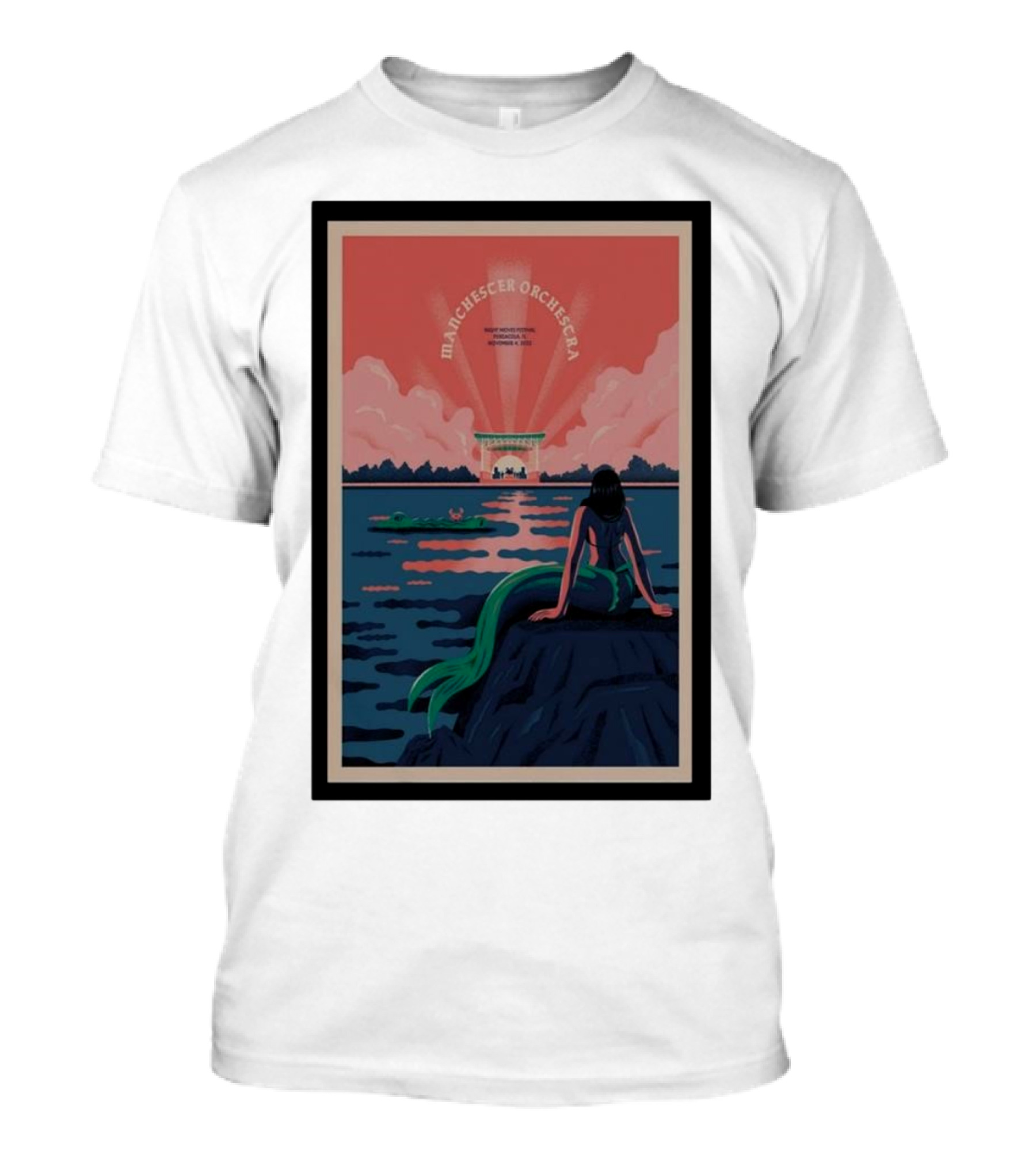 Manchester Orchestra Night Moves Fest November 04 Pensacola Mermaid T-Shirt