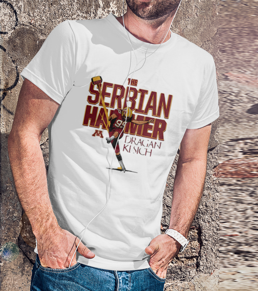 The Serbian Hammer Dragan Kesich Minnesota Football 95 T-Shirt