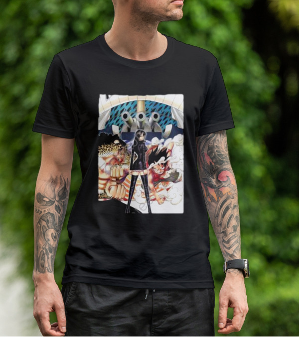 Geo Aw Enies Lobby Arc Animes Luffy Robin Lucci Cannon T-Shirt