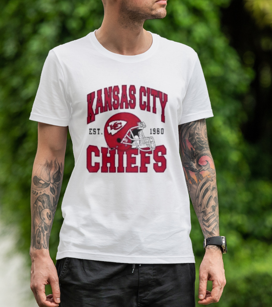 Kansas City Chiefs Est 1960 Helmet Chiefs Football T-Shirt