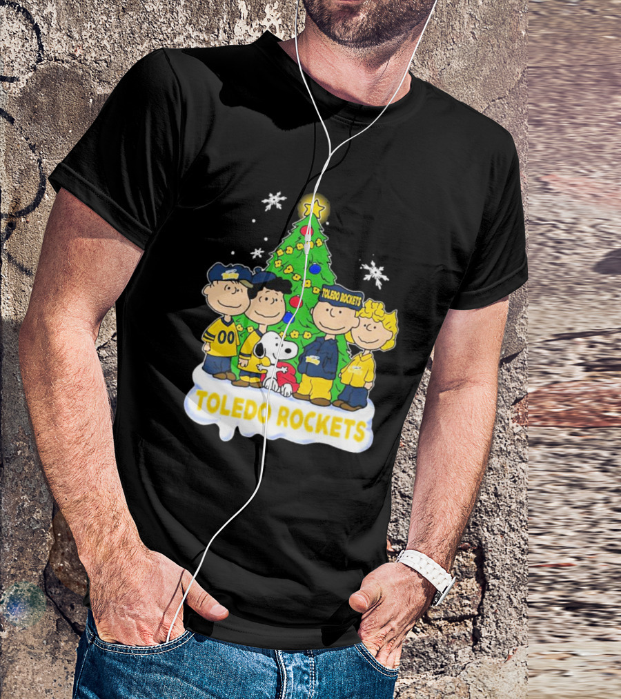 Peanuts Characters Toledo Rockets Christmas Tree T-Shirt