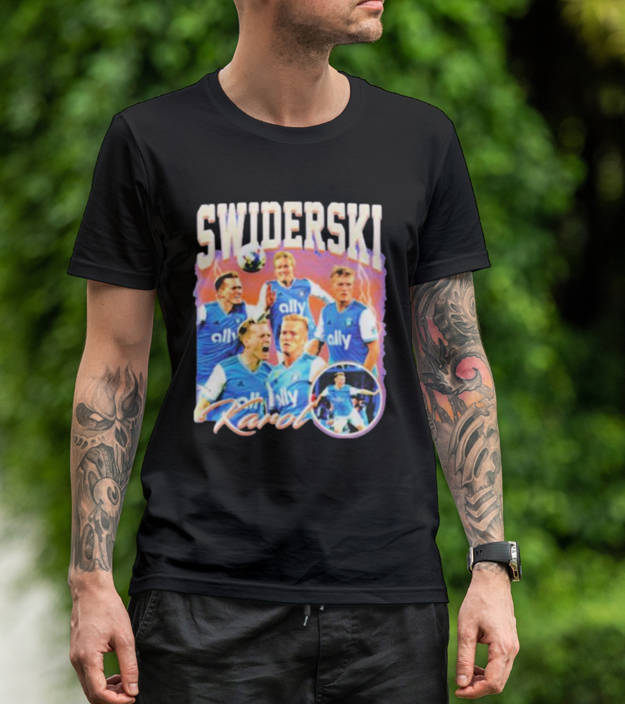 Karol Swiderski Ally Soccer Celebration Montage T-Shirt