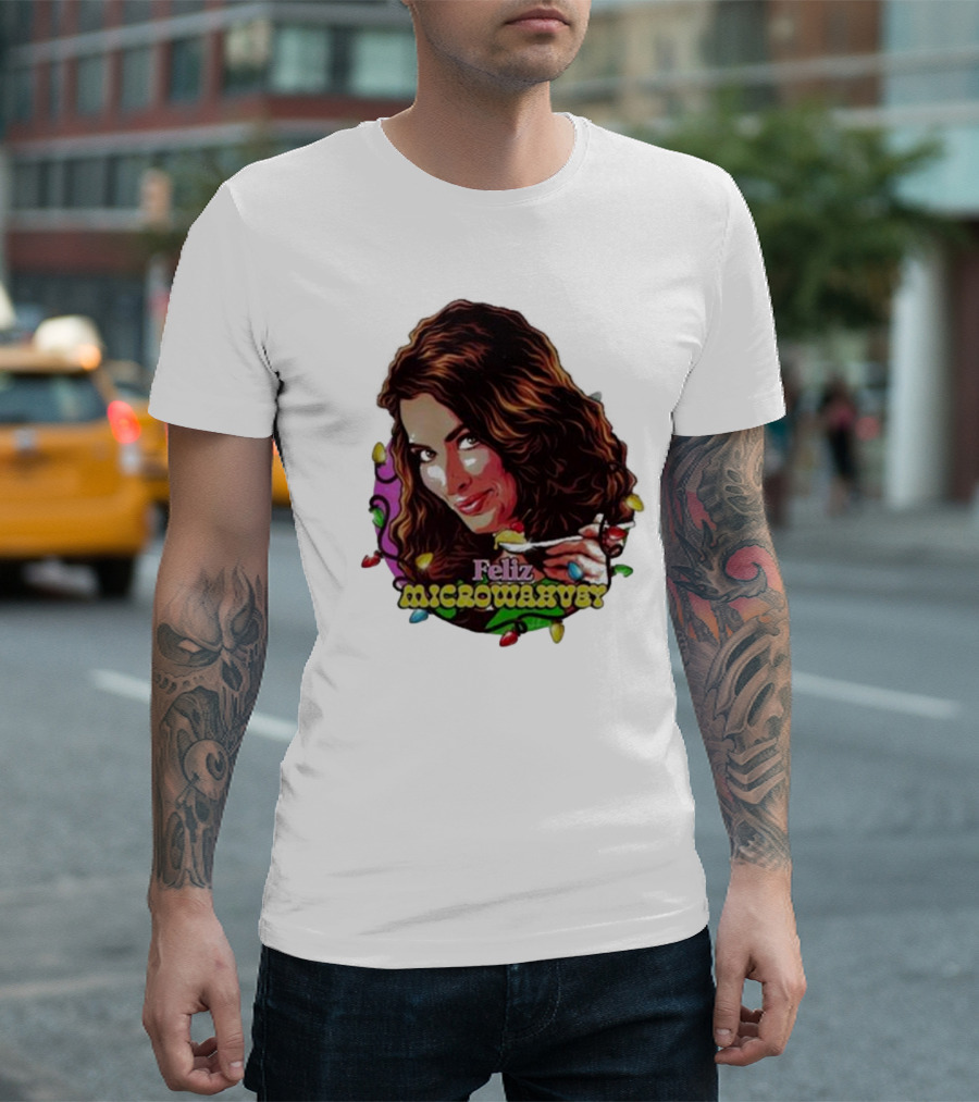 Feliz Microwavery Nordacious Holiday Lights T-Shirt