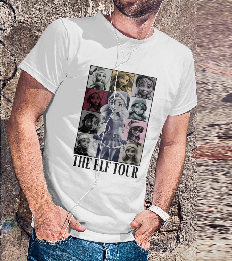 The Elf Tour Animated Character Montage T-Shirt