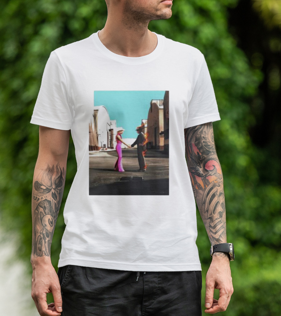 Barbenheimer Street Scene Iconic Film Crossover T-Shirt