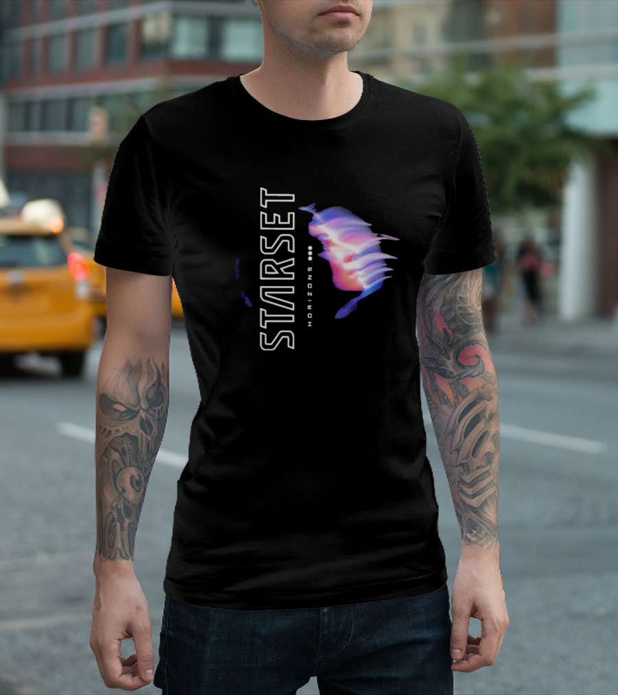 Starset Horizons Sci-Fi Aesthetic with Abstract Face T-Shirt