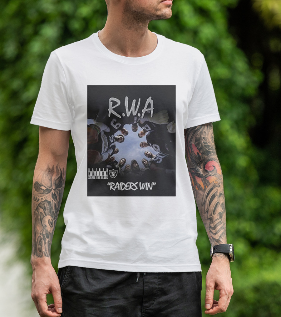 Las Vegas Raiders RWA Nation Silver And Black Raiders Win T-Shirt