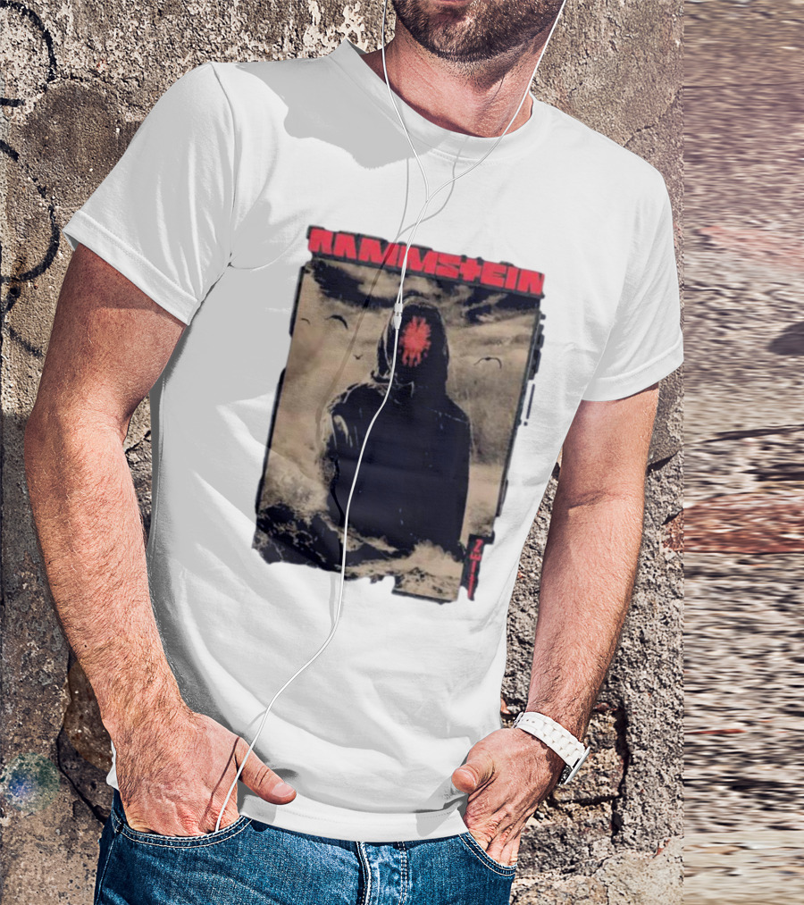 Rammstein Zeithuter Hooded Figure In Stormy Seascape With Birds T-Shirt