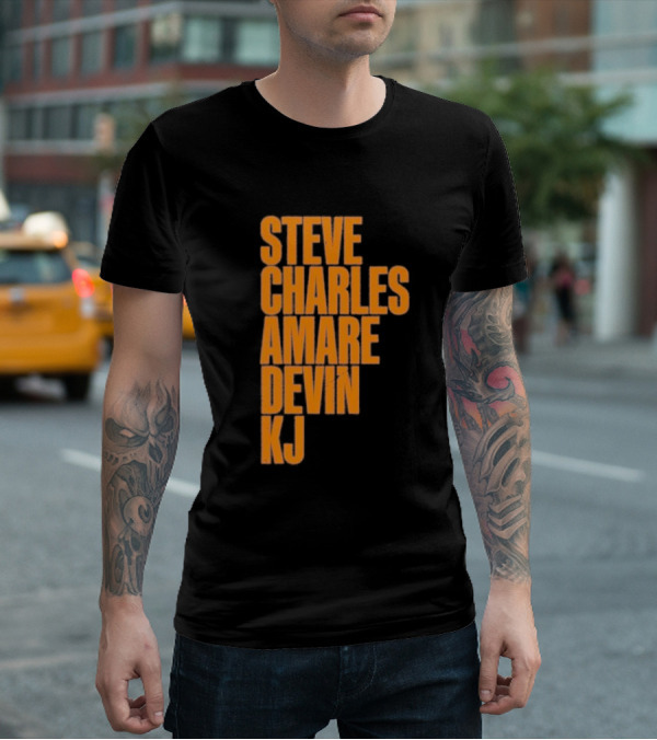 Steve Charles Amare Devin KJ Basketball Legends T-Shirt
