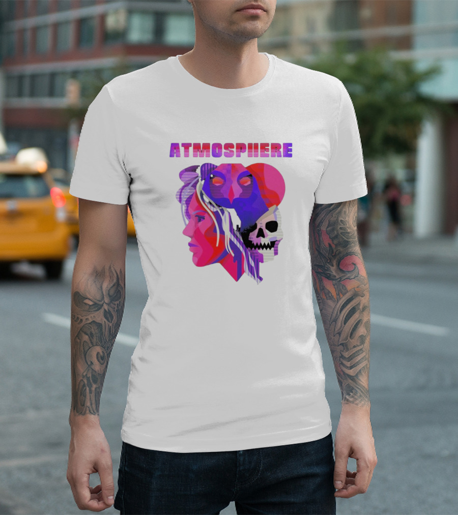 Atmosphere TDBH Colorful Faces and Skull T-Shirt