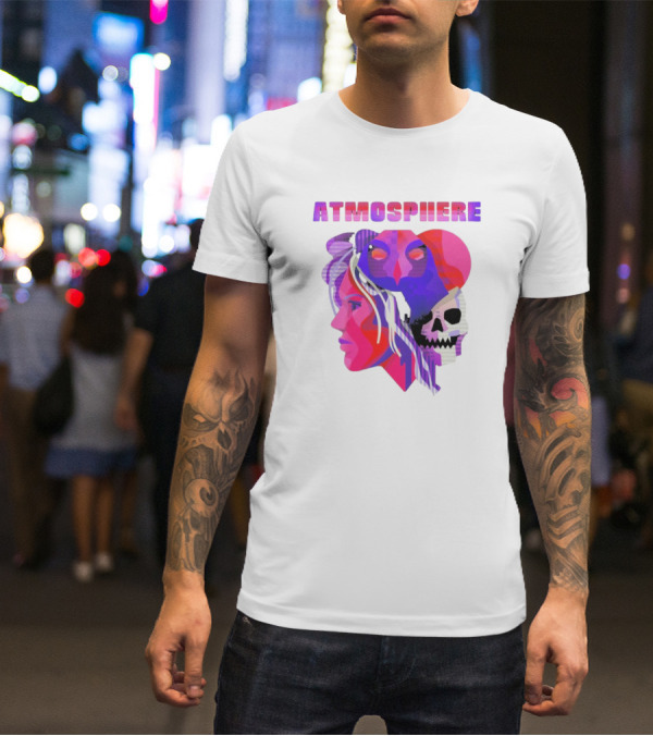 Atmosphere TDBH Colorful Faces And Skull T-Shirt