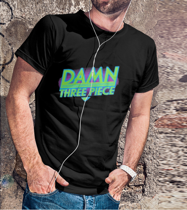 Damn Three Piece Retro Neon T-Shirt
