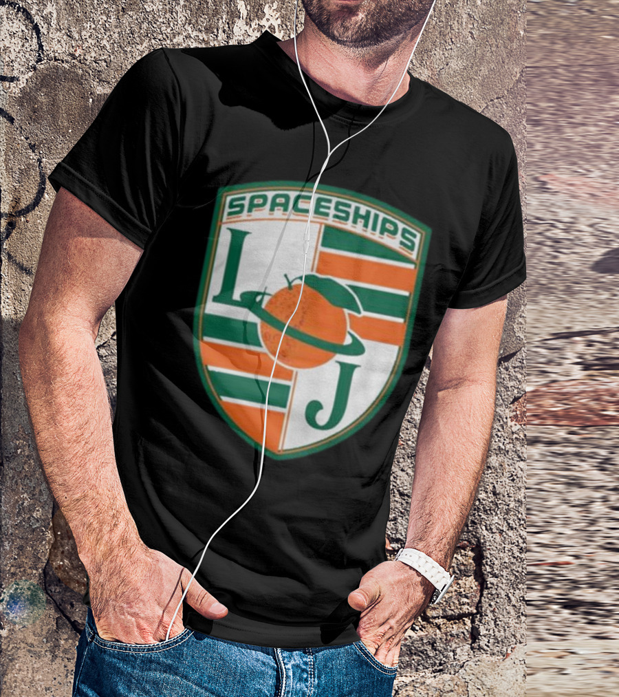 Larry June Spaceships LJ Badge Merch Clothing Store T-Shirt