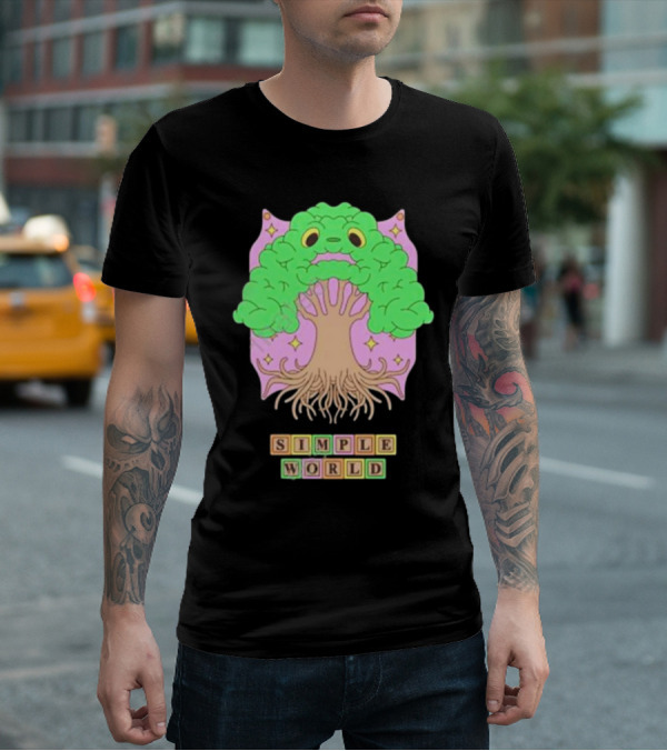 Simple World Tree Creature Fantasy Blocks T-Shirt