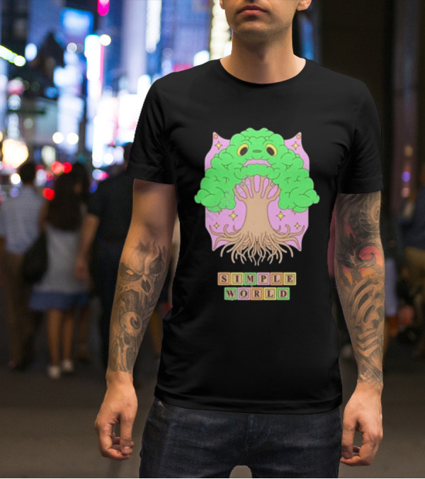 Simple World Tree Creature Fantasy Blocks T-Shirt