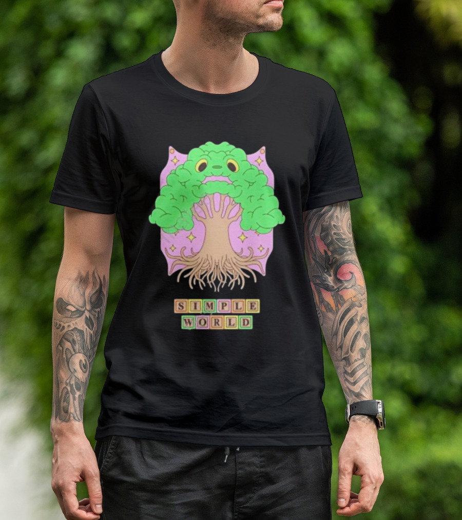 Simple World Tree Creature Fantasy Blocks T-Shirt