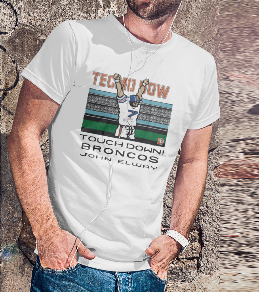 Tecmo Bowl Touchdown Broncos John Elway Victory T-Shirt