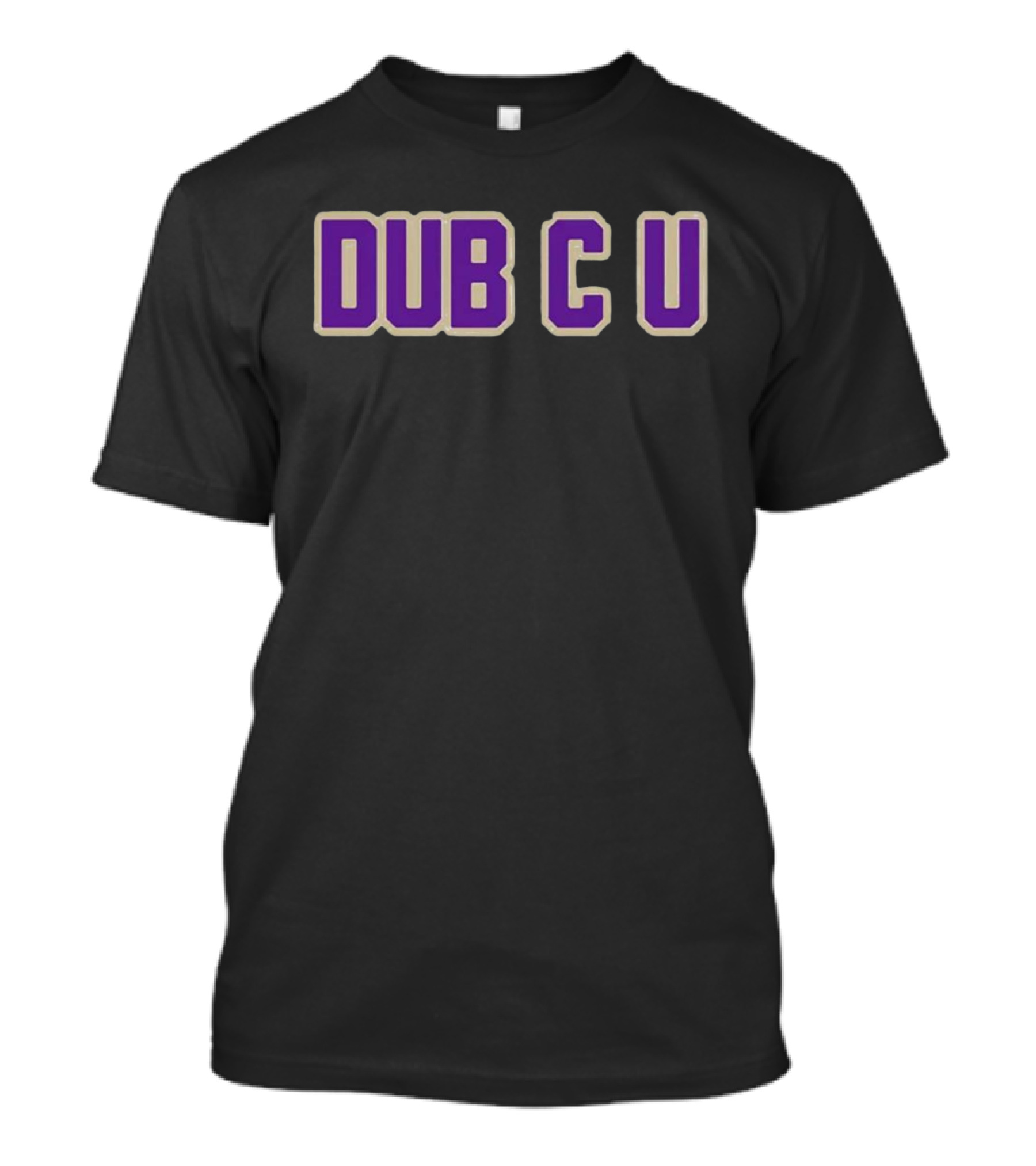 Dub C U Purple Block Letters T-Shirt