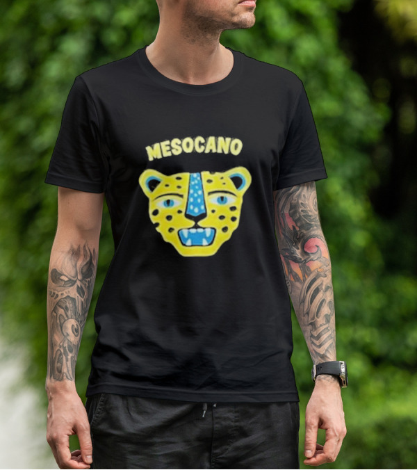 Mesocano Vibrant Jaguar Face T-Shirt