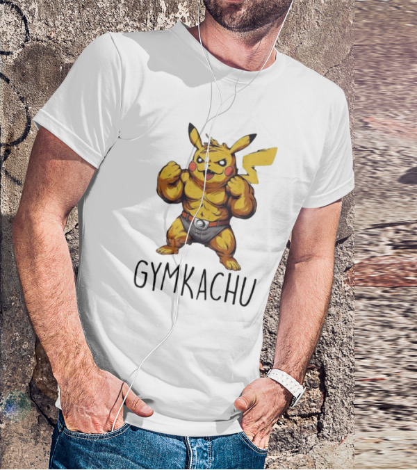 Pikachu Gymkachu Bodybuilder Fitness Pokémon T-Shirt