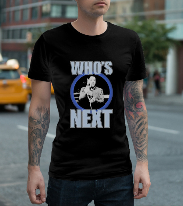 Who's Next Wrestling Interview Microphone Face-Off T-Shirt