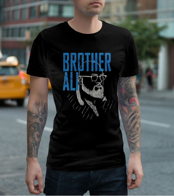 Brother Ali Line Art Portrait With Glasses And Beard T-Shirt