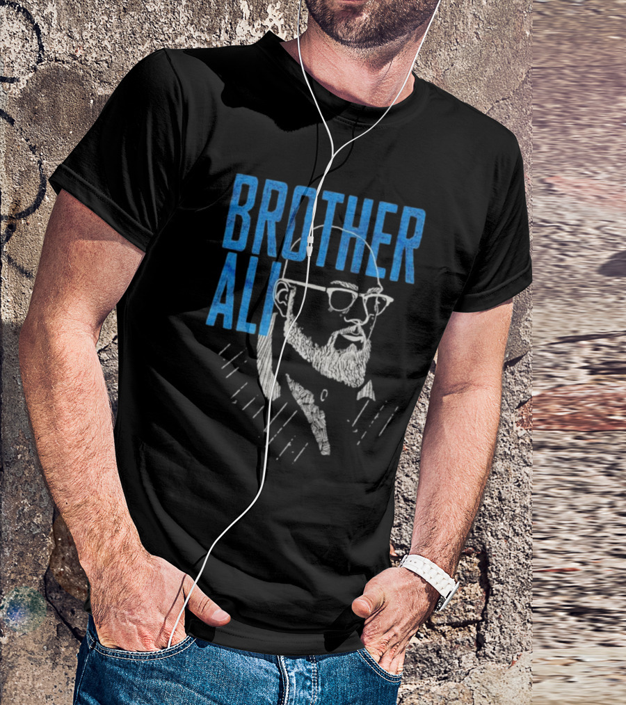 Brother Ali Line Art Portrait With Glasses And Beard T-Shirt
