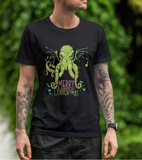Merry Cthulhumas Christmas Cthulhu Holiday Lovecraft T-Shirt