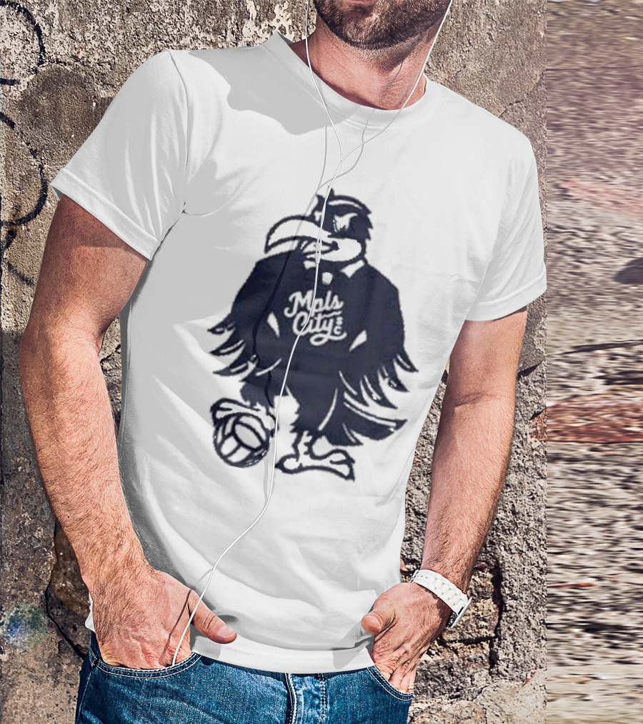 Schmitty The Crow MKE City Basketball Raven T-Shirt