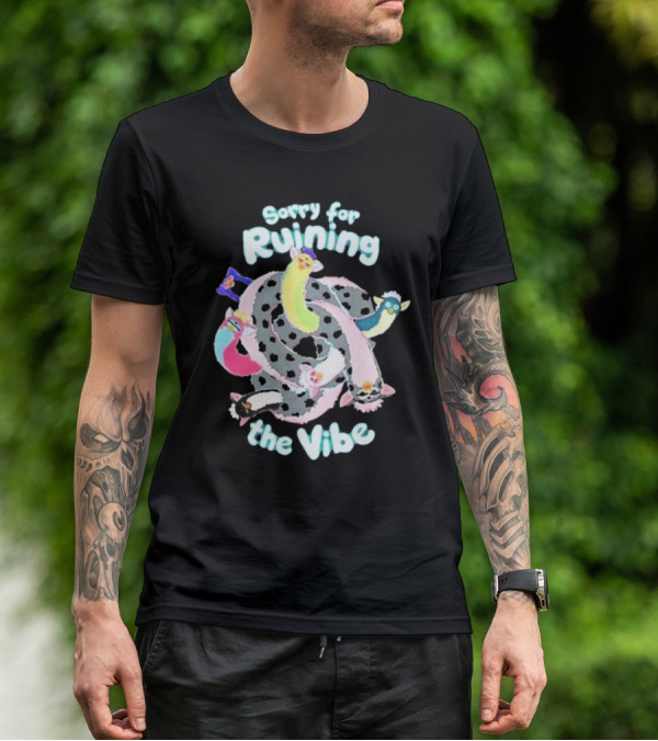 Sorry For Ruining The Vibe Pastel Ferret Spiral T-Shirt