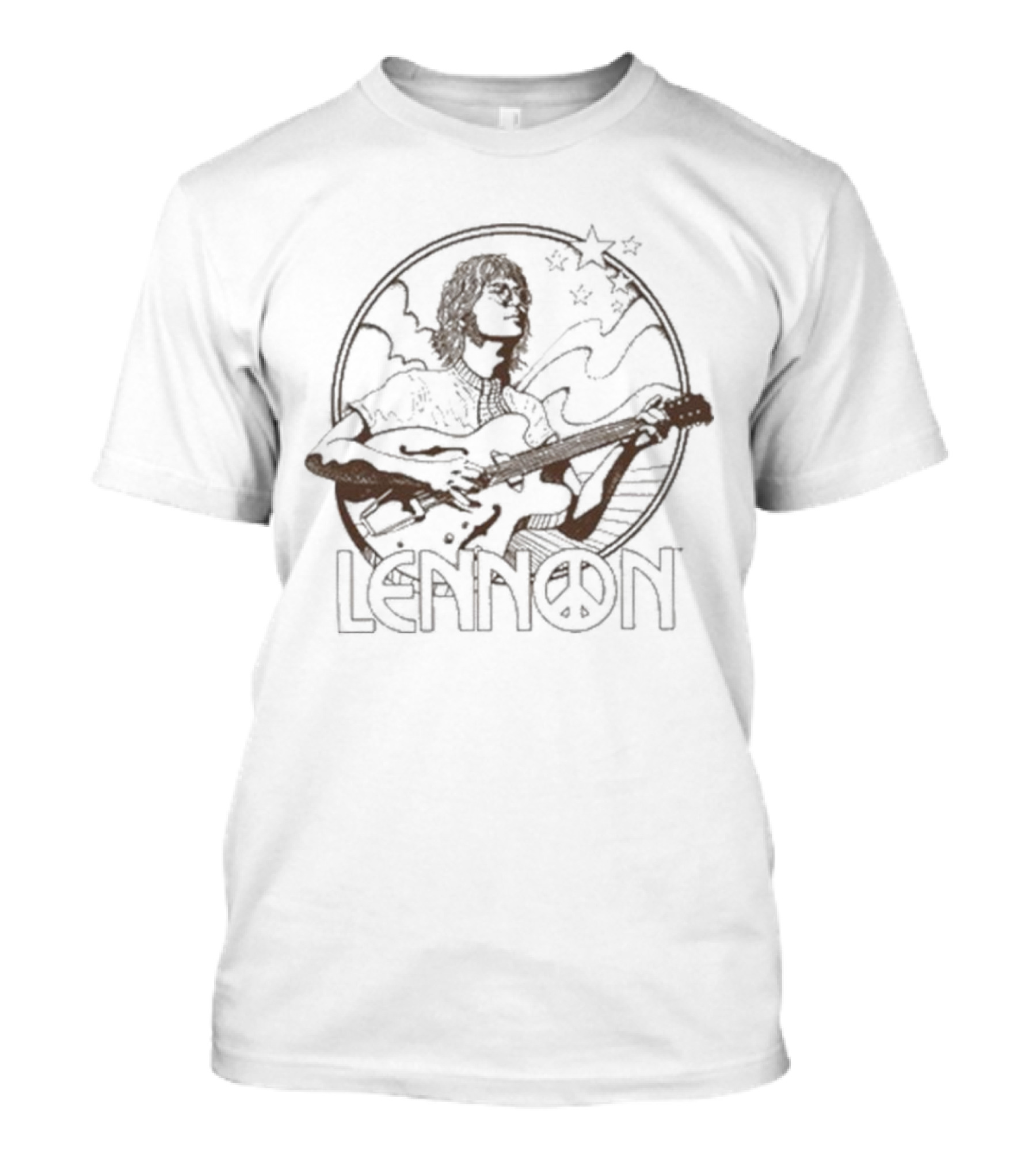 John Lennon Guitar Circle T-Shirt