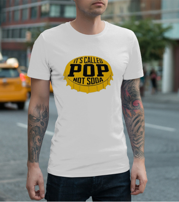 It's Called Pop Not Soda Yellow Bottle Cap T-Shirt
