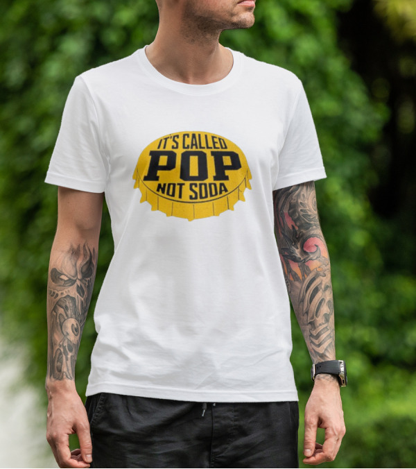 It's Called Pop Not Soda Yellow Bottle Cap T-Shirt