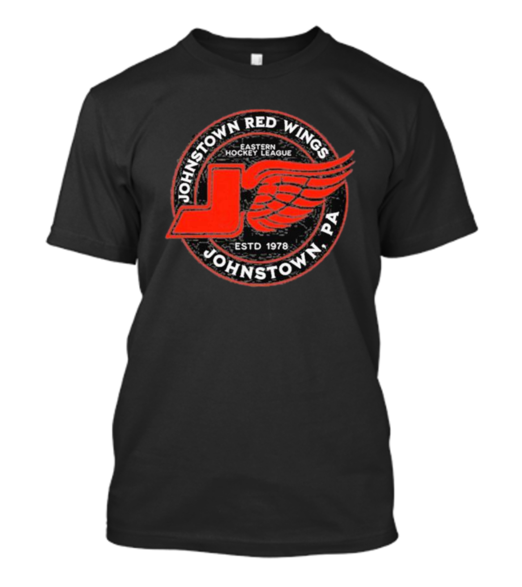 Johnstown Red Wings Eastern Hockey League Johnstown PA Estd 1978 T-Shirt