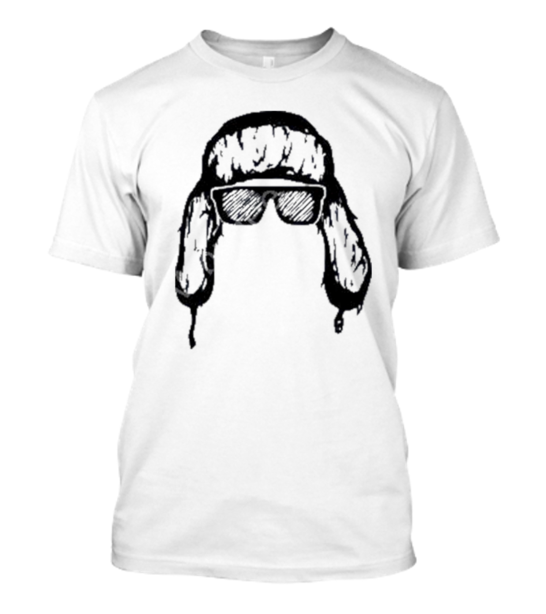 Hooja Karvalakki Fur Hat With Sunglasses T-Shirt