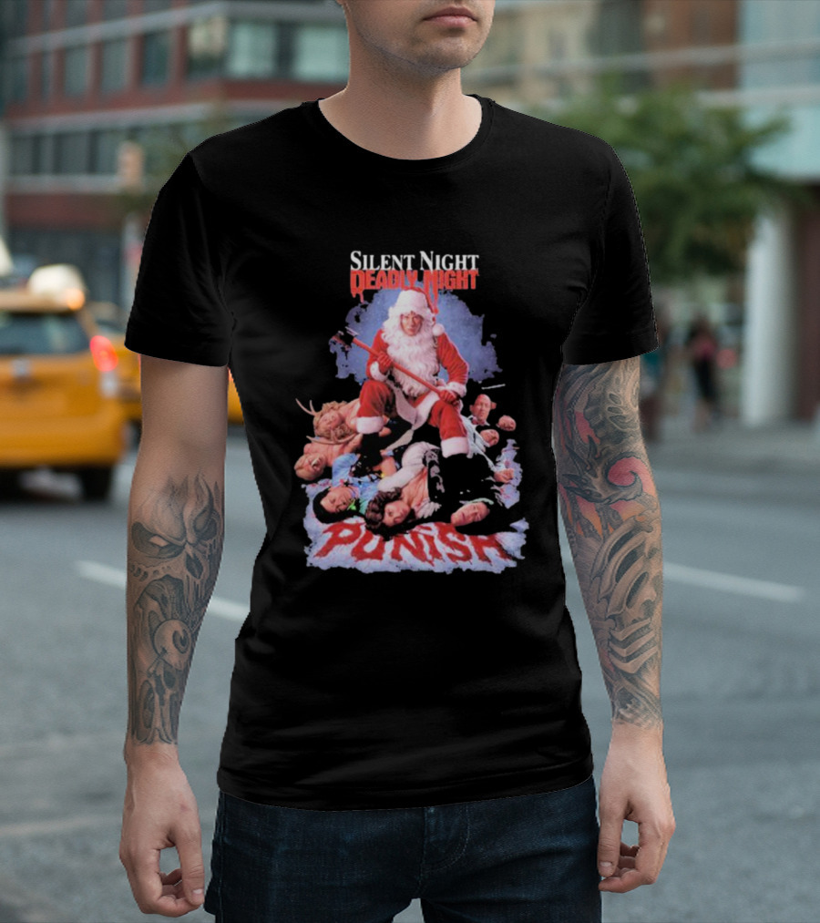 Silent Night Deadly Night Santa Punish Punishment Is Good T-Shirt
