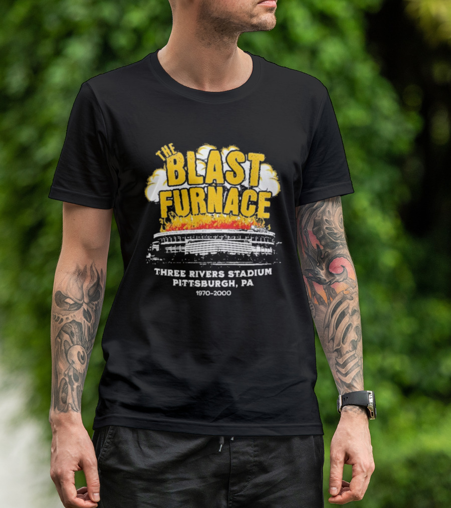 The Blast Furnace Explosion Three Rivers Stadium Pittsburgh PA 1970 2000 T-Shirt