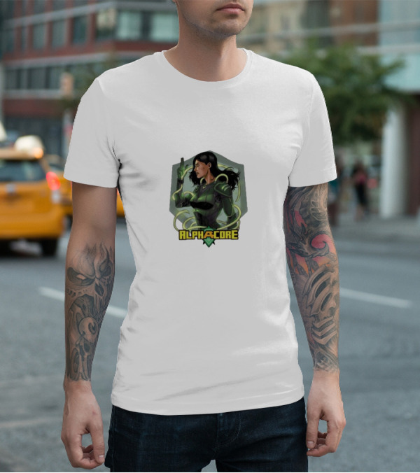 Kara Lynne Ingrid Valdez Alphacore Hero With Energy Tendrils T-Shirt