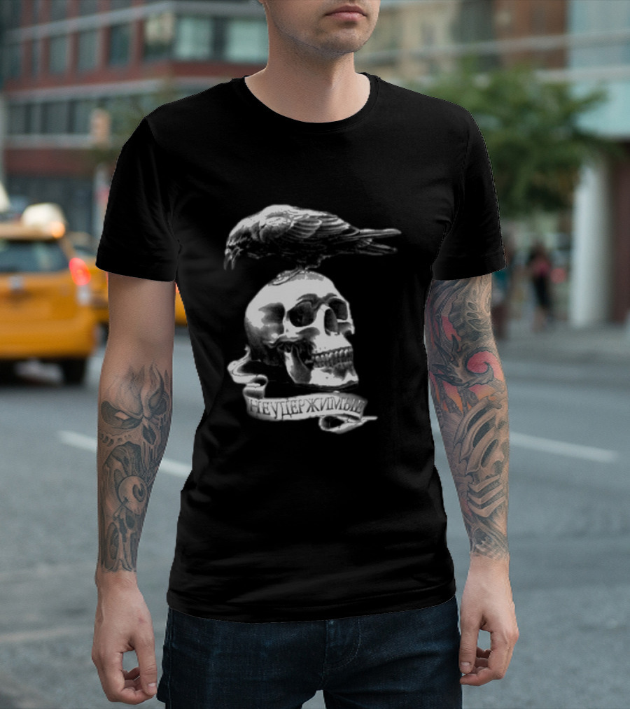Sylvester Stallone Skull and Crow Bird The Expendables Неудержимый T-Shirt