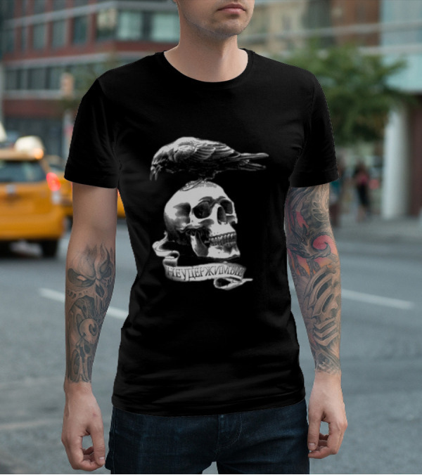 Sylvester Stallone Skull And Crow Bird The Expendables Неудержимый T-Shirt