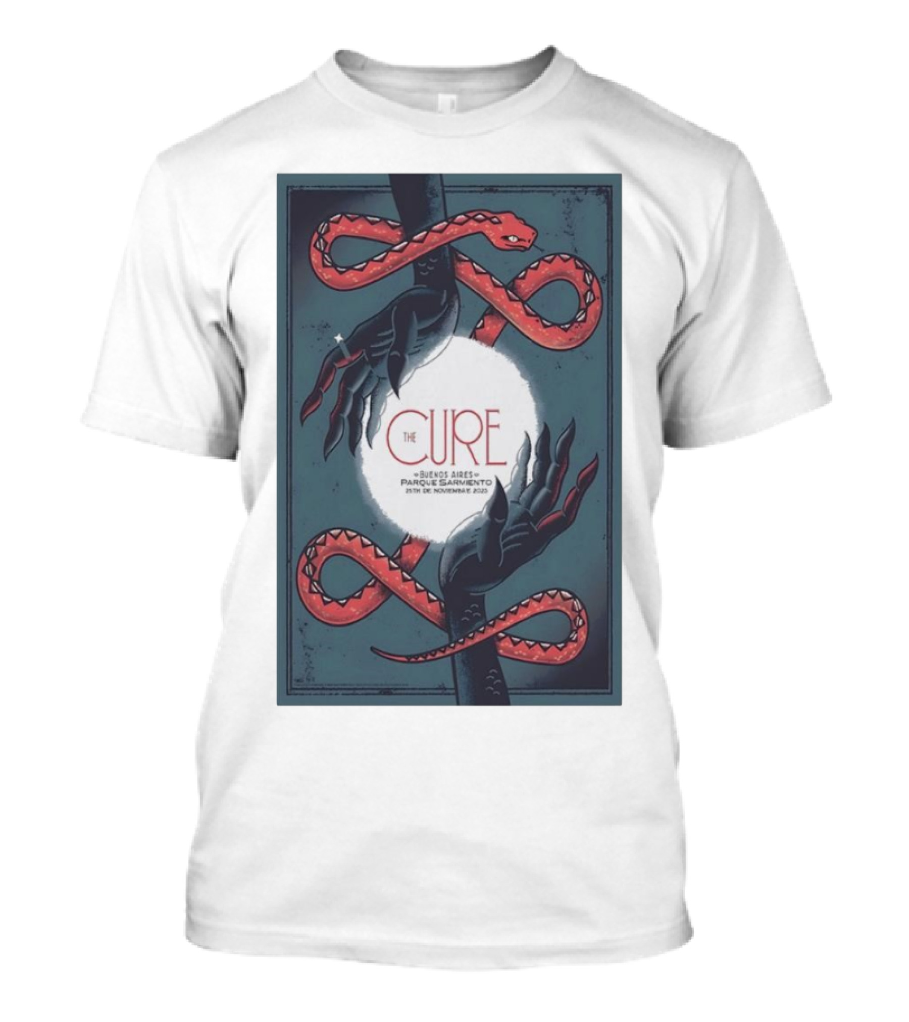 The Cure Buenos Aires November 25 Argentina Phantom Hands And Serpents T-Shirt