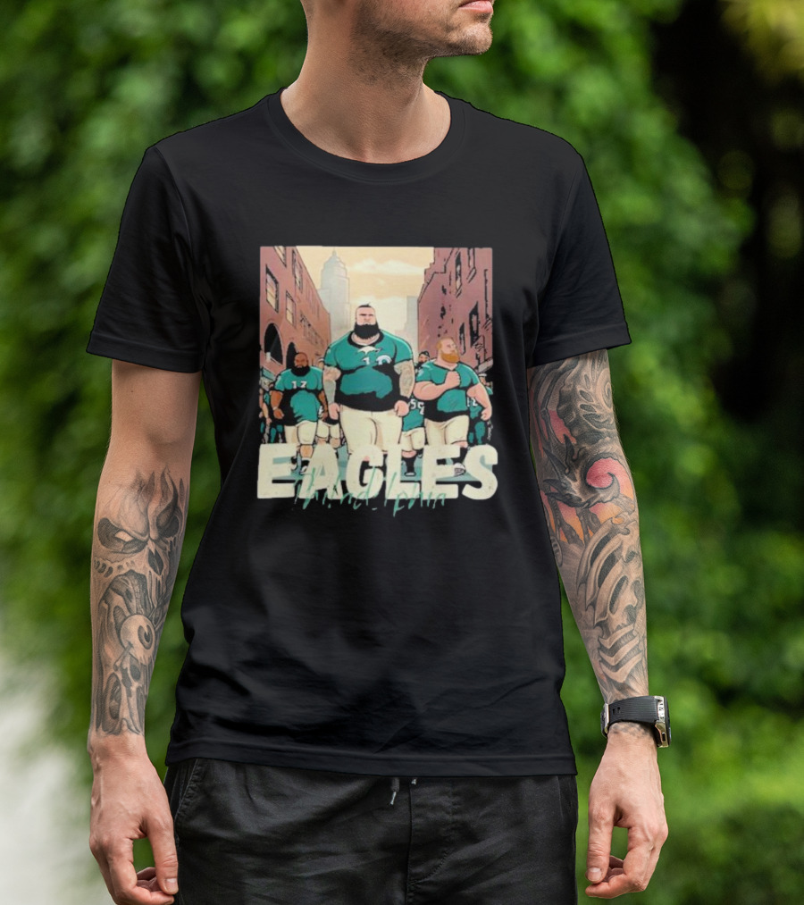 Eagles Philadelphia Players Strolling In City Streets T-Shirt