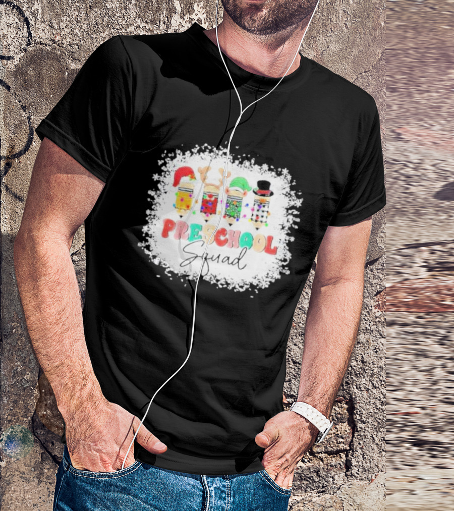Preschool Squad Christmas Snowflake Festive Friends T-Shirt