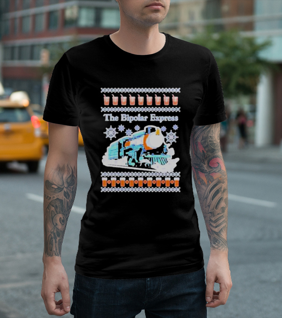The Bipolar Express Ice Drink Train Winter T-Shirt