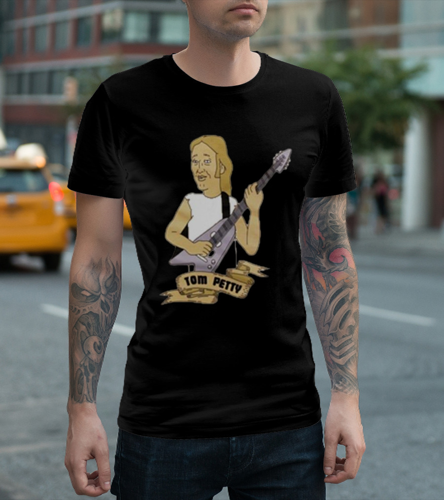 Tom Petty Cartoon Guitarist Last Chance T-Shirt