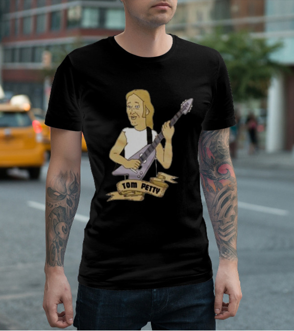 Tom Petty Cartoon Guitarist Last Chance T-Shirt