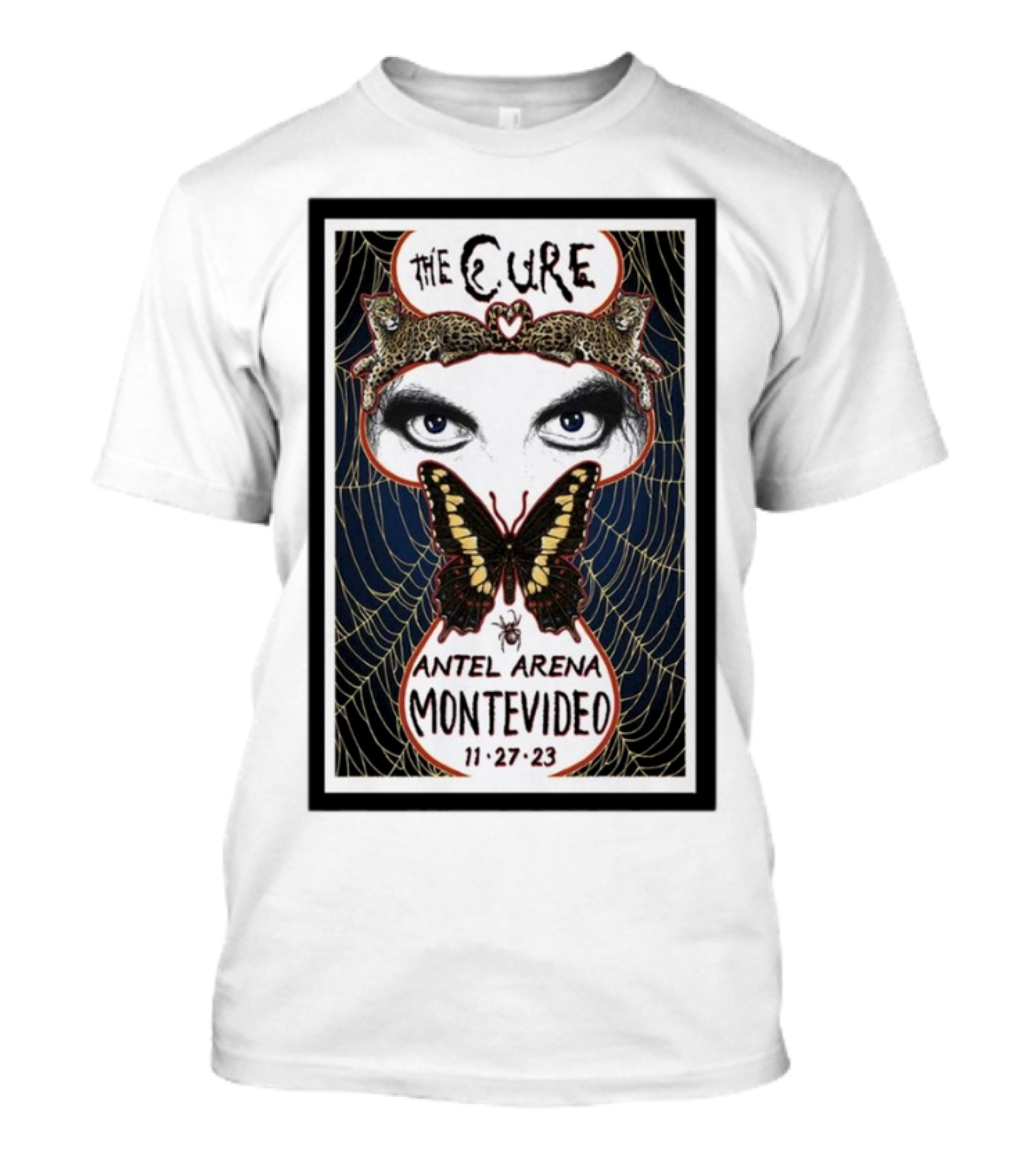 The Cure Antel Arena Montevideo 11-27-23 Butterfly Eyes Web T-Shirt
